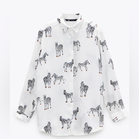 Zara Tops - Zara *NWT* Zebra Pattern Blouse